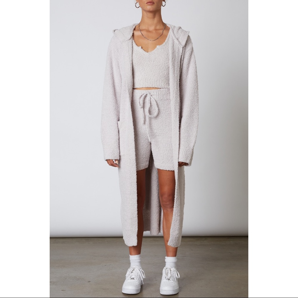 NIA Hooded Duster Cardigan - Dove